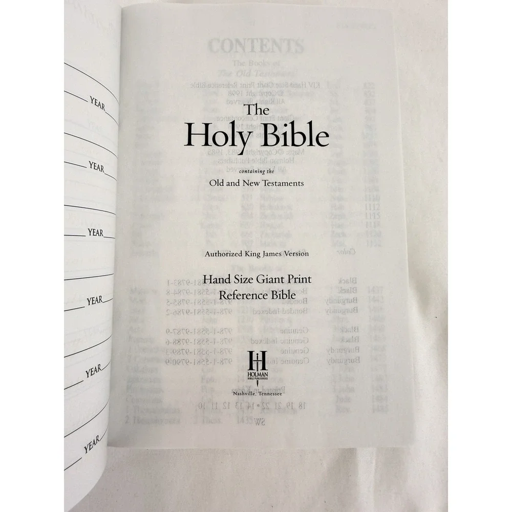 KJV Giant Print Reference Bible Pink Holman Hand Size King James Version
